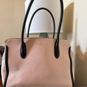 Kate Spade Handbag Queenie Caroline Lane Duncan Pink +Black Leather